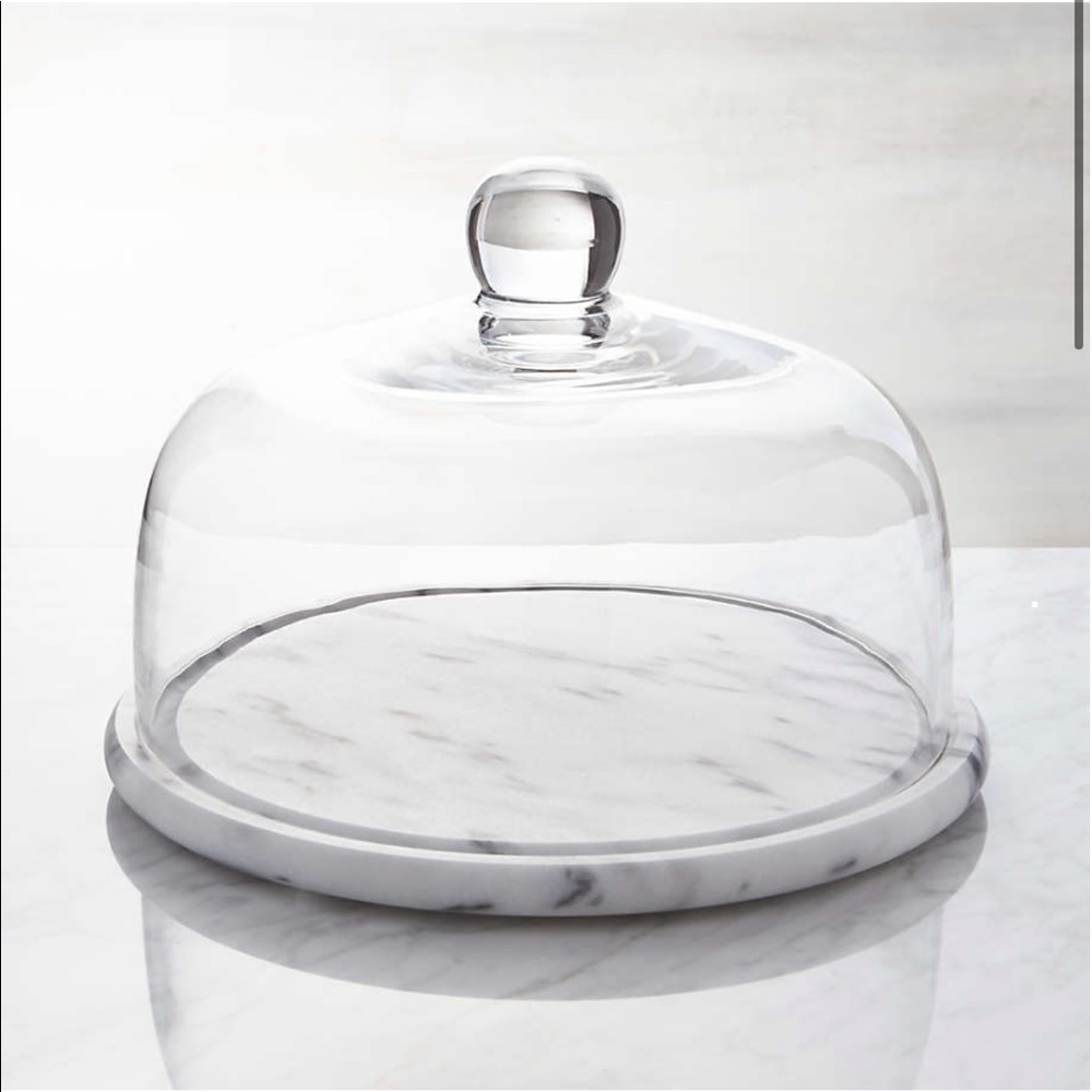 Crate and Barrel French Kitchen Marble Cheese Dome